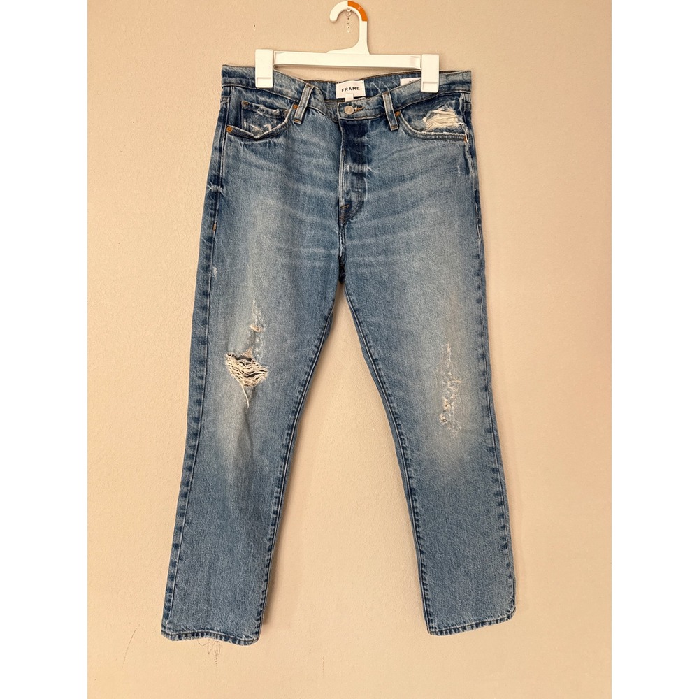 FRAME Le Slouch Distressed Boyfriend Style Straight Relaxed Jeans Sz 28‎ READ